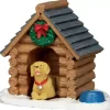 Lemax log cabin dog house kerstdorp accessoire Vail Village 2015