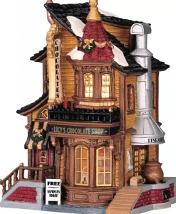 Lemax lucy's chocolate shop verlicht kersthuisje Caddington Village 2004