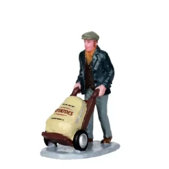 Lemax market worker kerstdorp figuur type 2 Caddington Village 2013