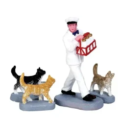 Lemax merry milkman s/4 kerstdorp figuur type 3 Jukebox Junction 2017