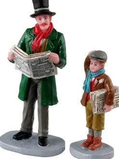Lemax merry newsboy, set of 2 kerstdorp figuur type 2 Caddington Village 2023