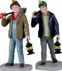 Lemax miners s/2 kerstdorp figuur type 3 Caddington Village 2022