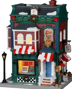 Lemax miss maggie's muffin shop verlicht kersthuisje Caddington Village 2022