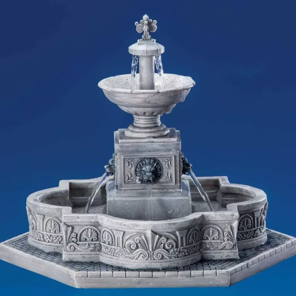 Lemax modular plaza-fountain bewegend kerstdorp tafereel 2016