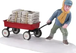 Lemax morning news kerstdorp figuur type 3 Caddington Village 2020