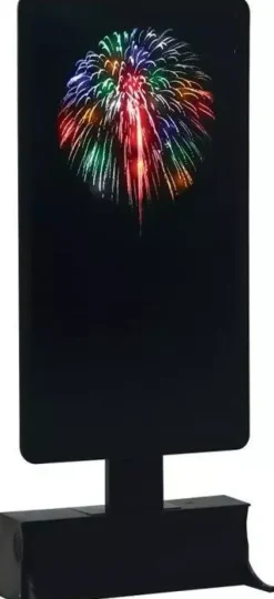 Lemax multi-color fireworks verlichte kerstdorp accessoire 2017