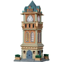 Lemax municipal clock tower verlicht kersthuisje Caddington Village 2010