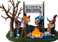 Lemax music festival verlicht kerstdorp tafereel 2024