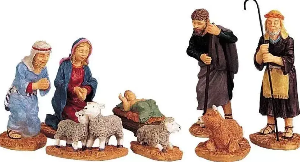 Lemax nativity figurines s/8 kerstdorp figuur type 6 1999