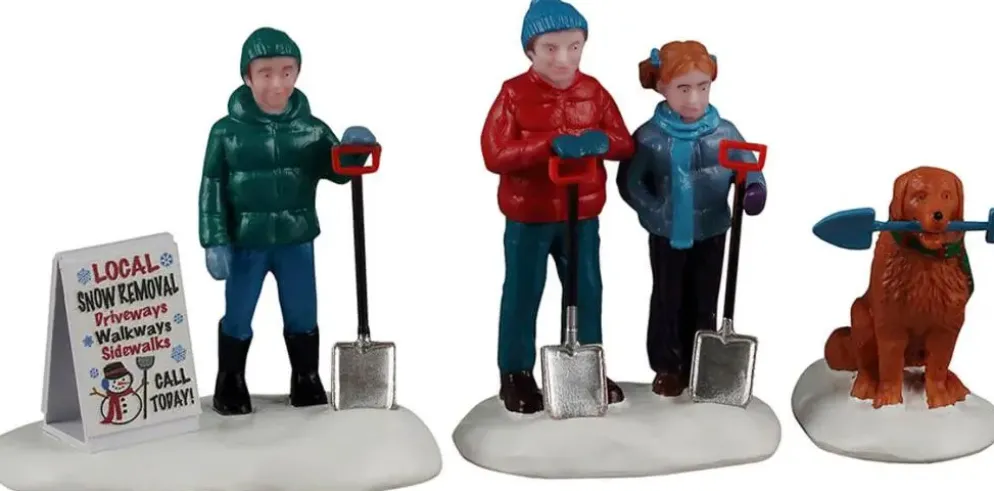 Lemax neighborhood snow shovelers kerstdorp figuur type 5 Vail Village 2026