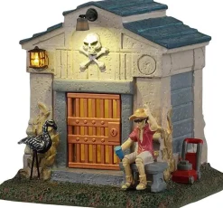 Lemax next tomb neighbor verlicht tafereel Spooky Town 2025
