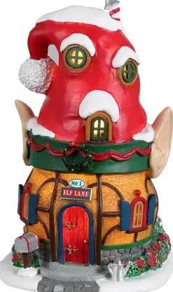 Lemax no. 1 elf lane verlicht kerstdorp tafereel Santa's Wonderland 2022