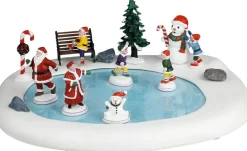 Lemax northern lights skating pond bewegend kerstdorp tafereel Santa's Wonderland 2025