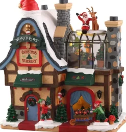 Lemax north pole nursery verlicht kersthuisje Santa's Wonderland 2021