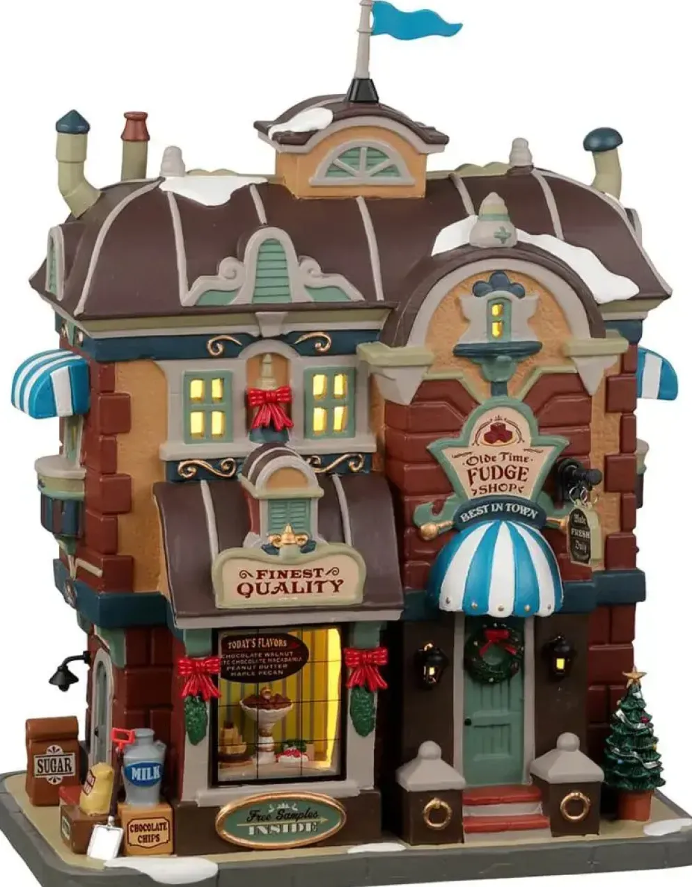 Lemax olde time fudge shop verlicht kersthuisje Caddington Village 2022
