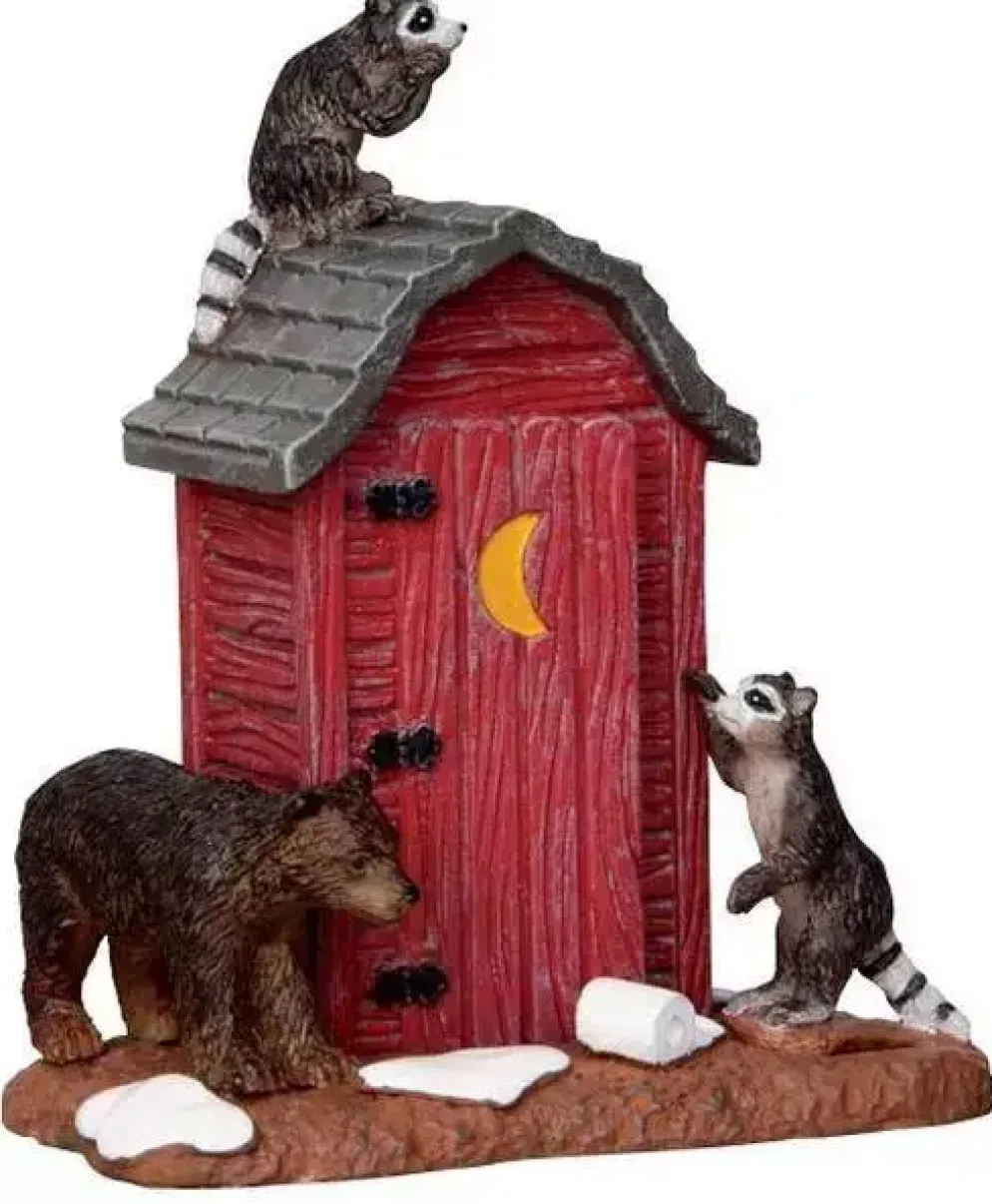 Lemax outhouse marauders kerstdorp accessoire Vail Village 2012