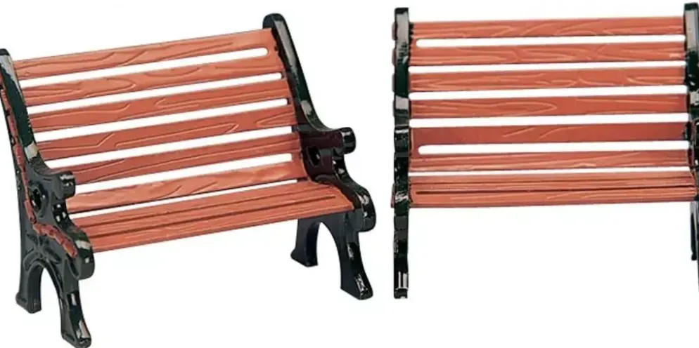 Lemax park bench s/2 kerstdorp accessoire 2003