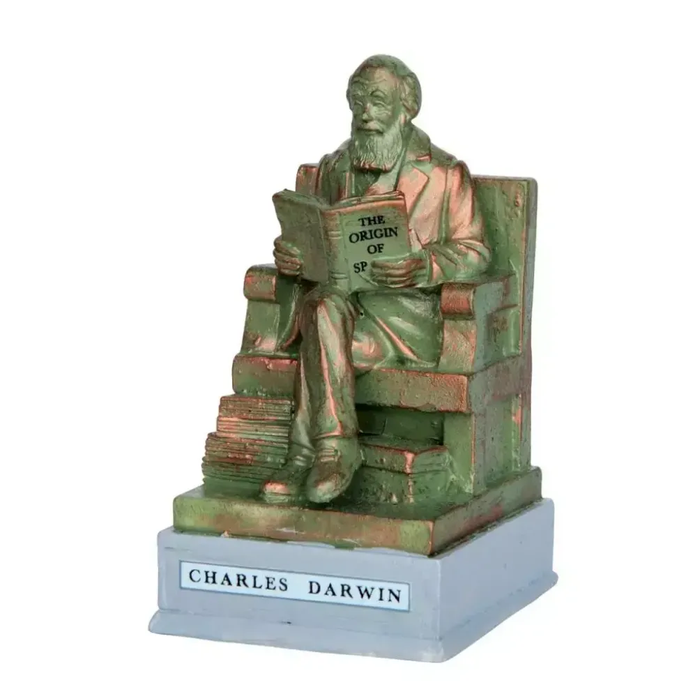 Lemax park statue – charles darwin kerstdorp accessoire 2016