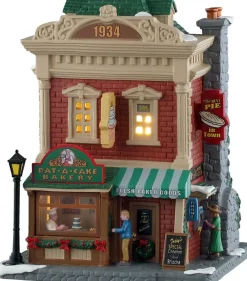 Lemax pat-a-cake bakery, verlicht kersthuisje Caddington Village 2025