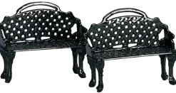 Lemax patio bench s/2 kerstdorp accessoire 2003