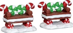 Lemax peppermint cookie bench s/2 kerstdorp accessoire Sugar 'N' Spice 2015