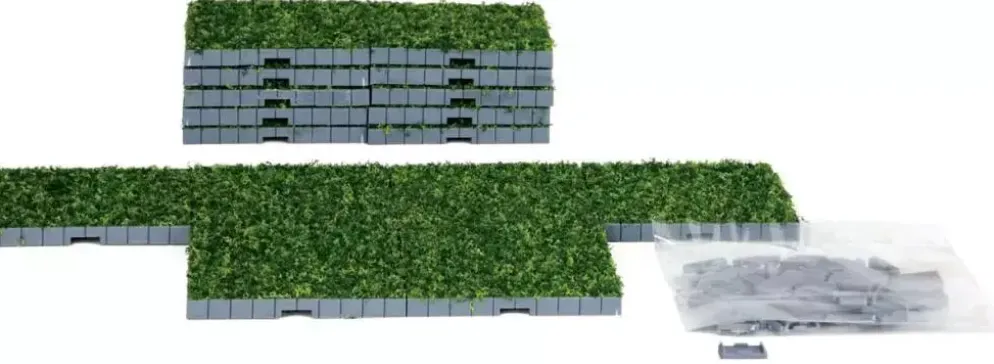 Lemax plaza system (grass, square) 16 pcs kerstdorp accessoire 2016