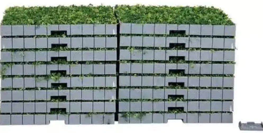 Lemax plaza system (grass, square) 16 pcs kerstdorp accessoire 2016
