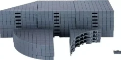 Lemax plaza system (grey, variety) - 32 pcs kerstdorp accessoire 2016