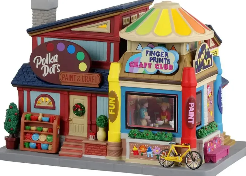 Lemax polka dot's clubhouse verlicht kersthuisje Caddington Village 2023