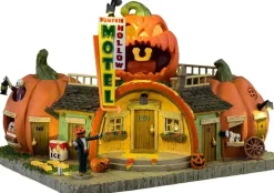 Lemax pumpkin hollow motel verlicht huisje Spooky Town 2024
