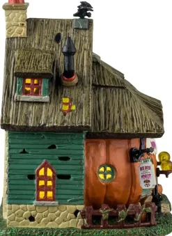 Lemax pumpkin patch party verlicht huisje Spooky Town 2024