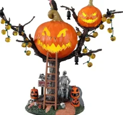 Lemax pumpkin tree house verlicht tafereel Spooky Town 2021