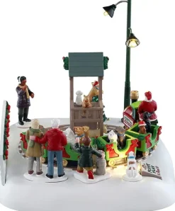 Lemax puppy play park bewegend kerstdorp tafereel 2025