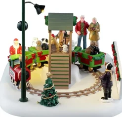 Lemax puppy play park bewegend kerstdorp tafereel 2025