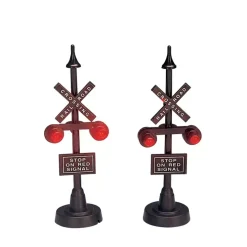 Lemax railway stop light s/2 verlichte spoorwegovergang 2003
