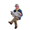 Lemax reading morning papers kerstdorp figuur type 1 2017