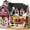 Lemax red barn veterinary hospital verlicht kersthuisje Harvest Crossing 2024