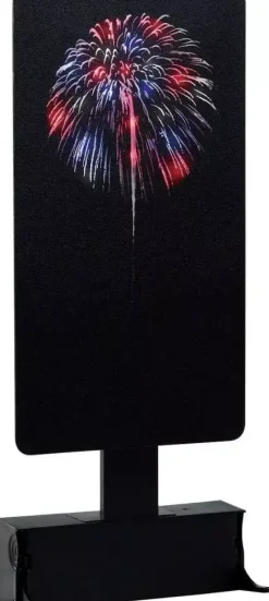 Lemax red, white & blue fireworks verlichte kerstdorp accessoire 2018