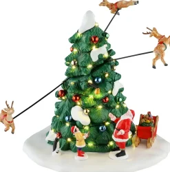 Lemax reindeer races bewegend kerstdorp tafereel Santa's Wonderland 2025