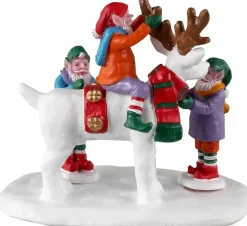 Lemax reindeer snowman kerstdorp tafereel Santa's Wonderland 2023