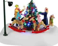 Lemax rockin' around the christmas tree bewegend kerstdorp tafereel Caddington Village 2024