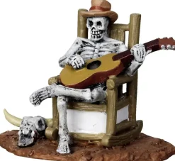 Lemax rocking chair skeleton halloween figuur Spooky Town 2012