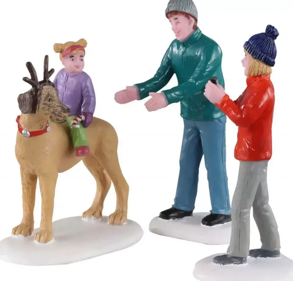 Lemax rover plays rudolph s/3 kerstdorp figuur type 4 2020