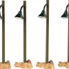 Lemax rustic street lamp s/4 verlichte straatlantaarn 2005
