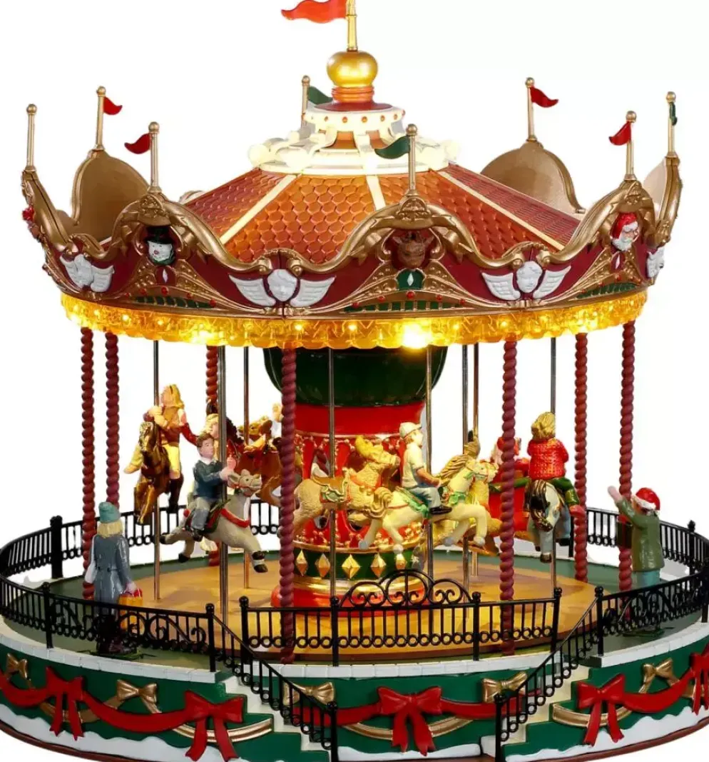 Lemax santa carousel bewegende draaimolen Carnival 2014