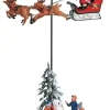 Lemax santa claus is coming to town vliegende kerstman 2005
