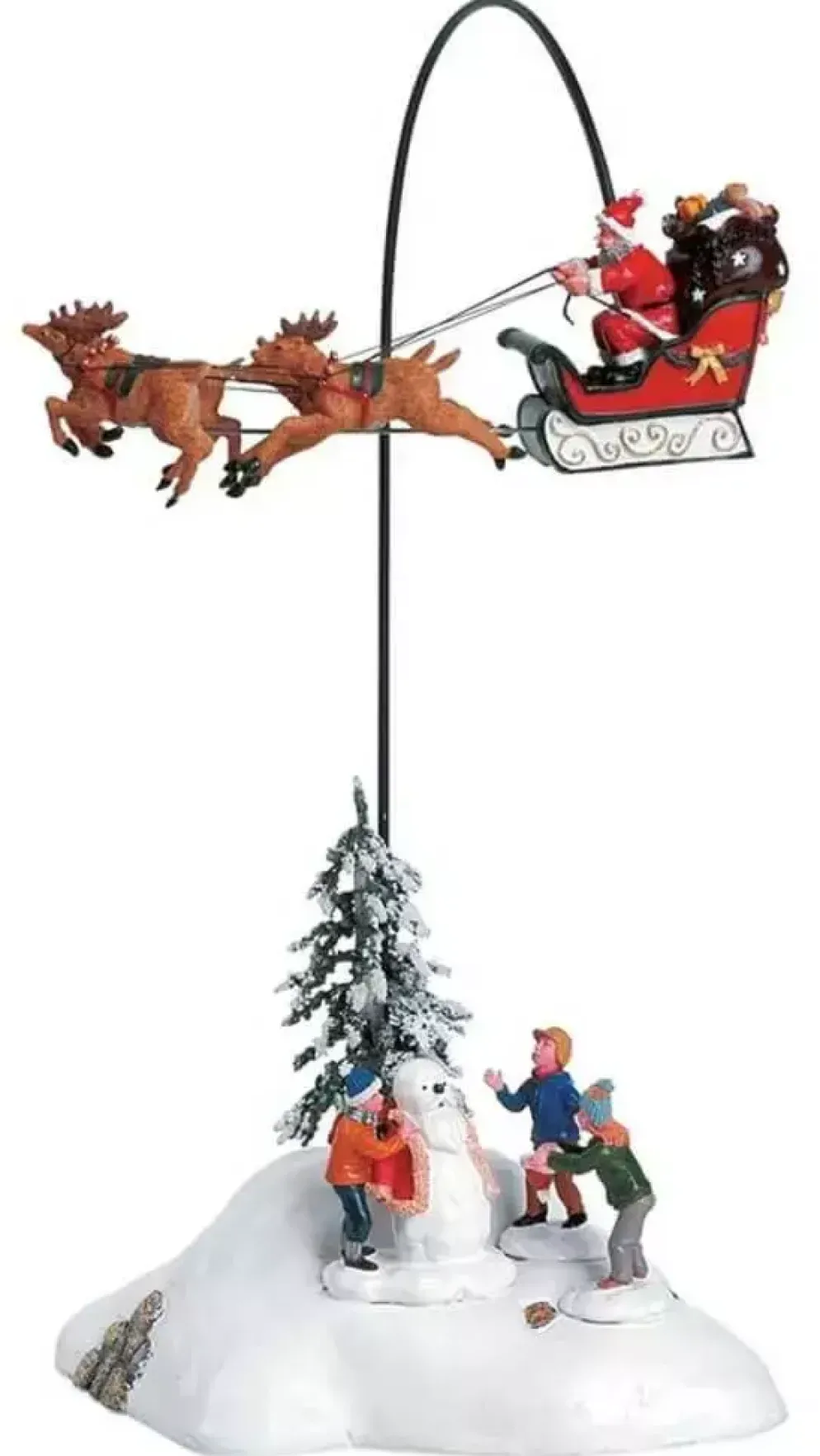 Lemax santa claus is coming to town vliegende kerstman 2005
