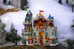 Lemax santa‘s castle gala bewegend kersthuisje Santa's Wonderland 2024
