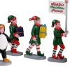 Lemax santa's elf parade kerstdorp tafereel Caddington Village 2022