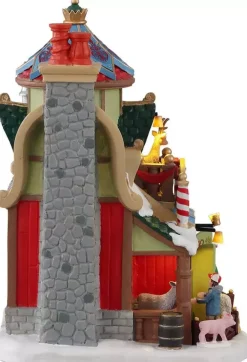 Lemax santa's petting zoo verlicht kersthuisje Santa's Wonderland 2021